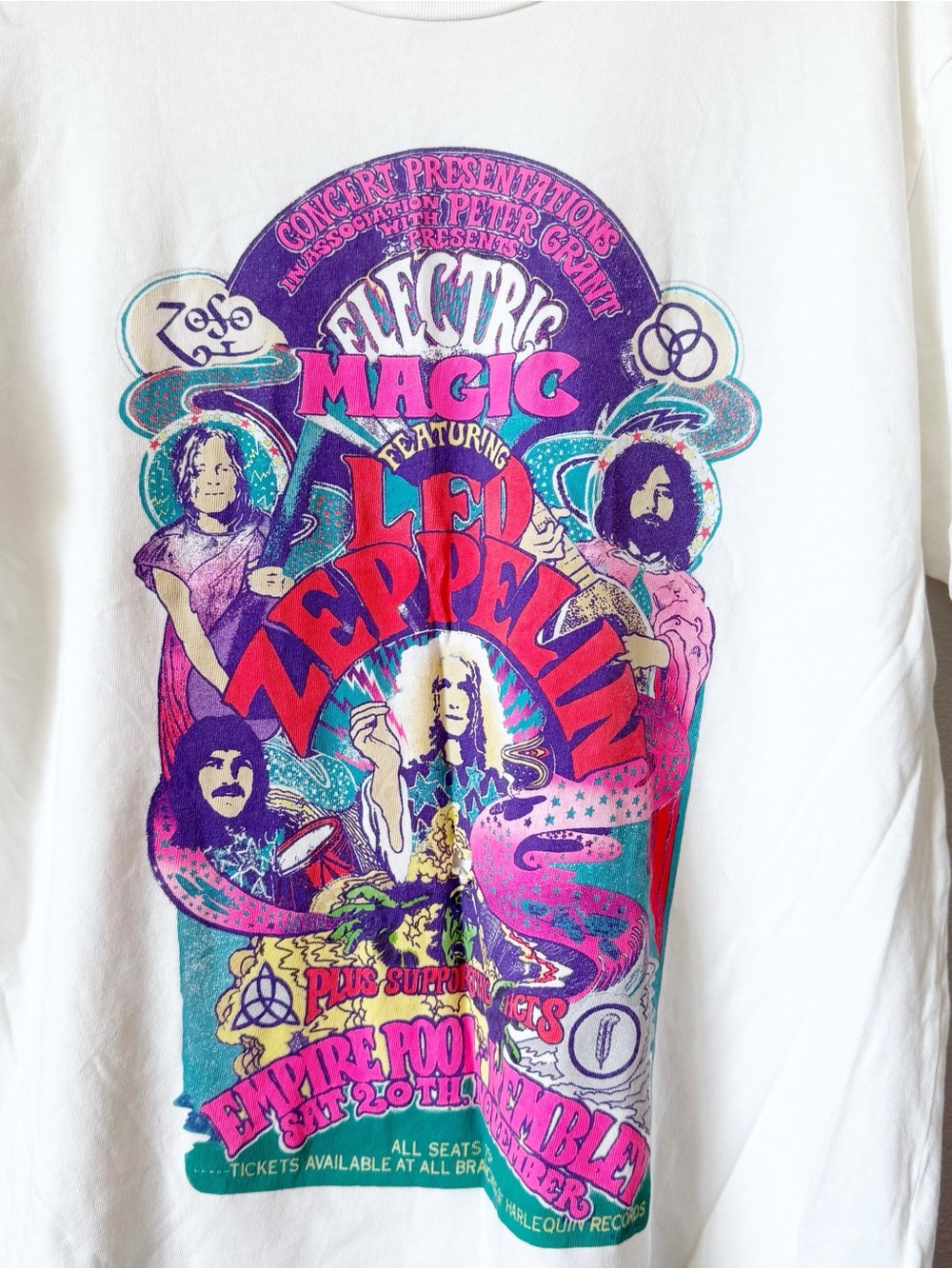 Daydreamer White Graphic Led Zeppelin Short Sleeve Tee - Picture 2 of 7